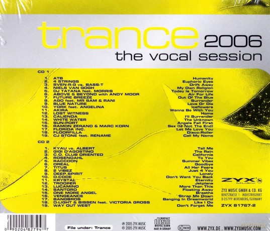 Trance: The Vocal Session Vol. [2CD]