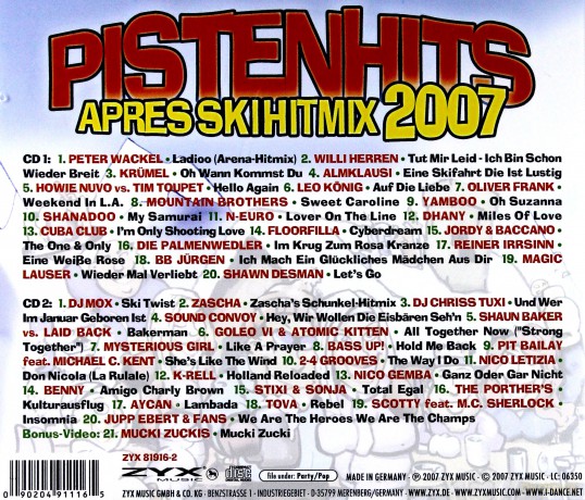 Pistenhits Apres Ski Hitmix Vo [2CD]