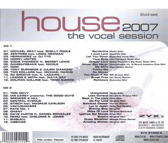 House: The Vocal Session Vol. [2CD]