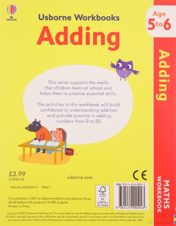 Usborne Workbooks Adding 5-6 - Bathie Holly [KSIĄŻKA]
