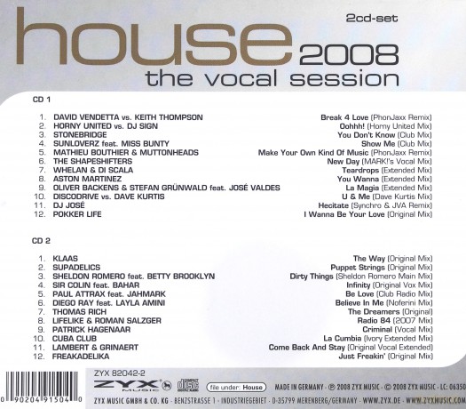 House: The Vocal Session Vol. [2CD]