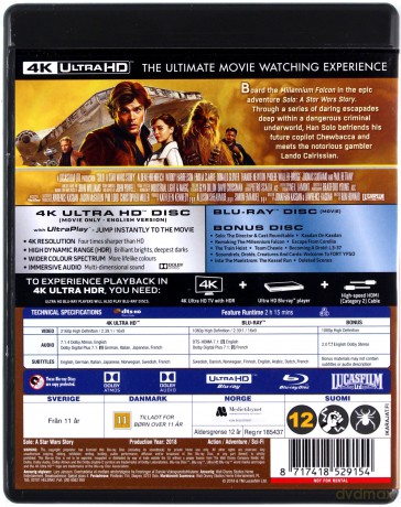 Solo: A Star Wars Story (Han Solo: Gwiezdne wojny - historie) [Blu-Ray 4K]+[2xBlu-Ray]
