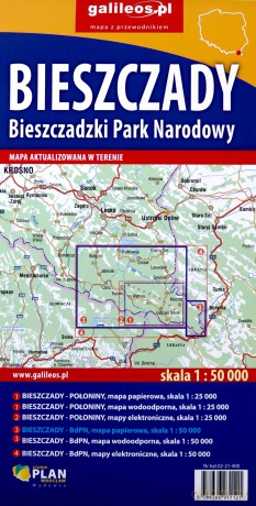 Bieszczady - Bieszczadzki PN - mapa 1:50 000