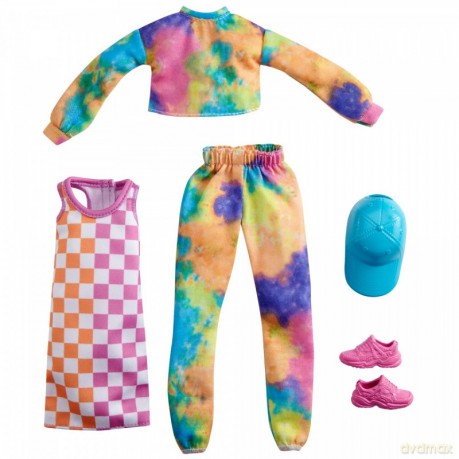 Akcesoria Barbie Ubranka 2-pak Zestaw kolorowy dres