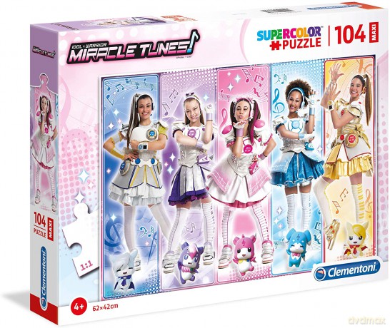 CLEMENTONI 104 el. Maxi Super Kolor Miracle Tunes [PUZZLE]