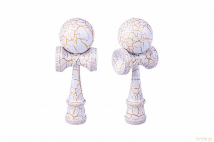 Zabawka zręcznościowa Kendama biało-złota [GRA]