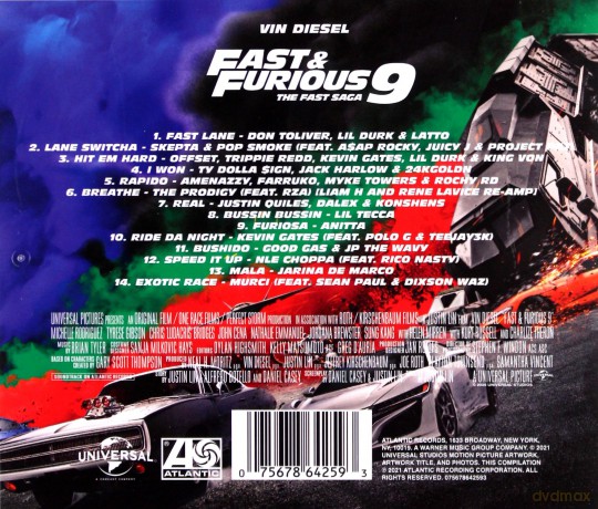 Fast & Furious 9: The Fast Saga soundtrack [CD]