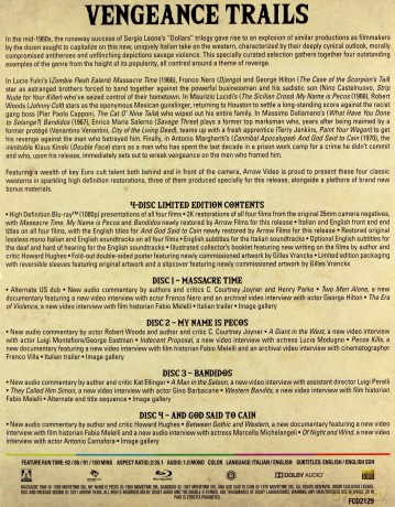 Vengeance Trails: Four Classic Westerns: Massacre Time / My Name is Pecos / Bandidos / And God Said to Cain (Limited) [BOX] [4xBlu-Ray]