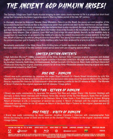 The Daimajin Trilogy: Daimajin / Return to Daimajin / Wrath of Daimajin (Limited) [3xBlu-Ray]