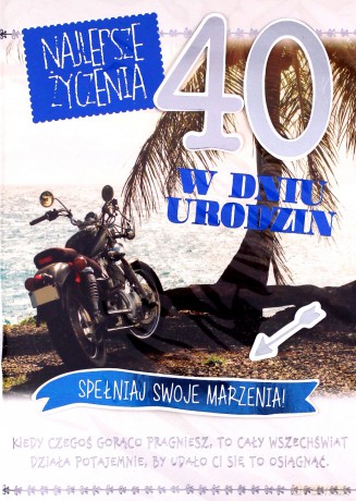 Karnet Urodziny 40