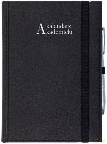 Kalendarz akademicki 2021/2022 A5T Cross z gumką czarny [KALENDARZ]