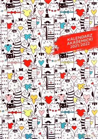 Kalendarz akademicki 2021/2022 A5T PCV bezbarwny Koty [KALENDARZ]