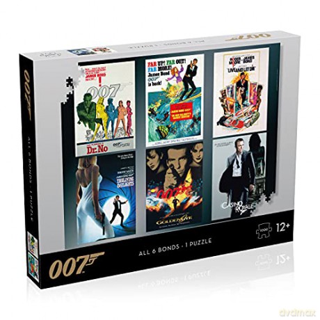 James Bond Puzzle Actor Debut Poster 1000 el. [PUZZLE]