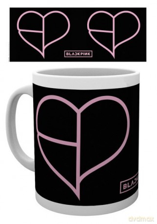 Black Pink Kubek Heart Icon