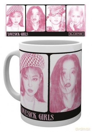 Black Pink Kubek Love Sick Girls