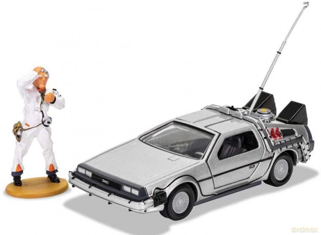 Back to the Future DeLorean and Doc Brown Model Figurka