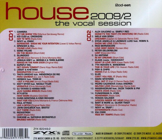 House:The Vocal Session 2009/2 [2CD]