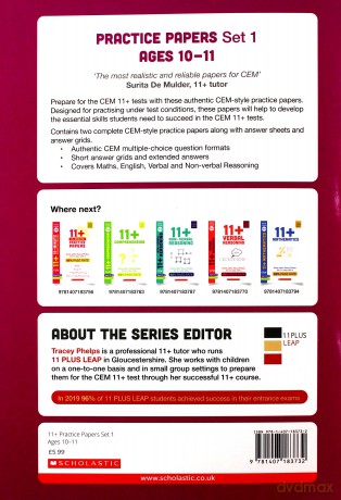 11+ Practice Papers for the CEM Test: Set 1 Tests for English, Verbal Reasoning, Maths and Non-Verbal Reasoning (Ages 10-11) by Tracey Phelps, the tutor with a 96% pass rate. - Tracey Phelps [KSIĄŻKA]