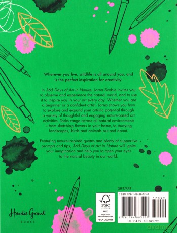 365 Days of Art in Nature: Find Inspiration Every Day in the Natural World (Adult Art Activity and Colouring Book) - Lorna Scobie [KSIĄŻKA]