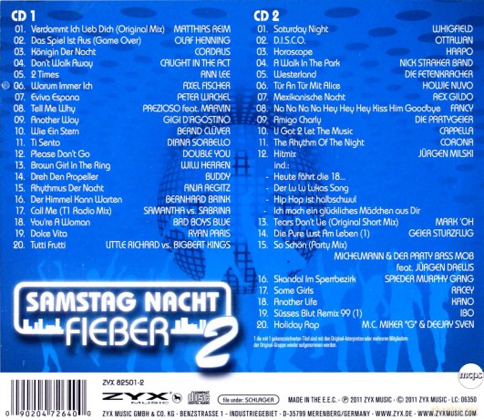 Samstag Nacht Fieber 2 [2CD]