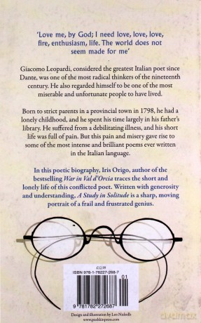 A Study in Solitude: The Life of Leopardi - Poet, Romantic and Radical - Iris Origo [KSIĄŻKA]