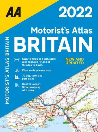 AA Motorists Atlas Britain 2022 Spiral Bound (AA Road Atlas Britain) [KSIĄŻKA]