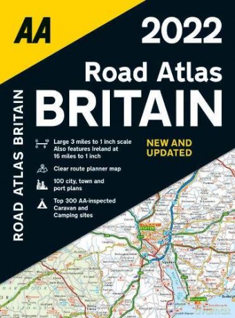AA Road Atlas Britain 2022 Spiral Bound (AA Road Atlas Britain) (Road Atlas Great Britain 2022) [KSIĄŻKA]