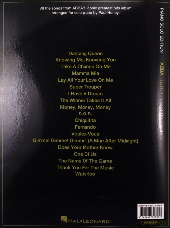 Abba Gold Piano Solo Edition Pf [KSIĄŻKA]