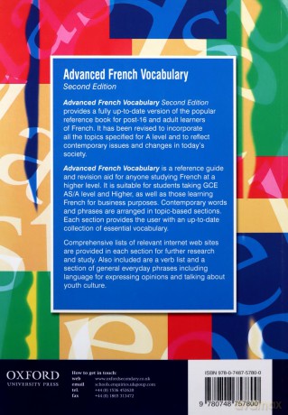 ADVANCED FRENCH VOCABULARY 2ND EDN (Advanced Vocabulary) - Philip Horsfall [KSIĄŻKA]