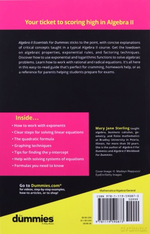 Algebra II Essentials For Dummies [KSIĄŻKA]