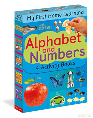 Alphabet and Numbers: Alphabet A to M; Alphabet N to Z; Numbers 1 to 5; Numbers 6 to 10 (My First Home Learning) - Tiger Tales [KSIĄŻKA]