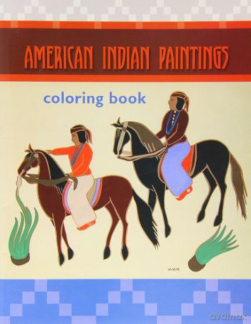 American Indian Paintings Colouring Book - Pomegranate Communications [KSIĄŻKA]