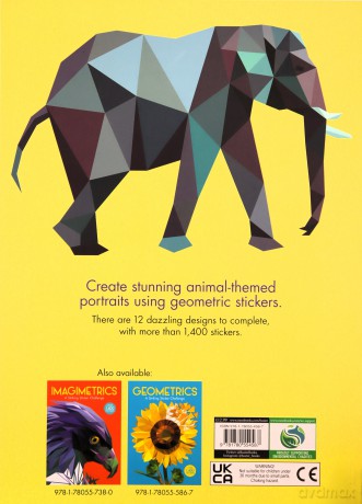 Animetrics: A Striking Geometric Sticker Challenge (Sticker by Number Geometric Puzzles, 1) - Jonny Marx [KSIĄŻKA]