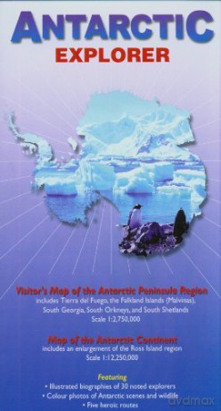 Antarctic Explorer (In English): Visitor's Map of the Antarctic Peninsula Region and map of the Antarctic Continent (Ocean Explorer Maps) - Nigel Sitwell [KSIĄŻKA]