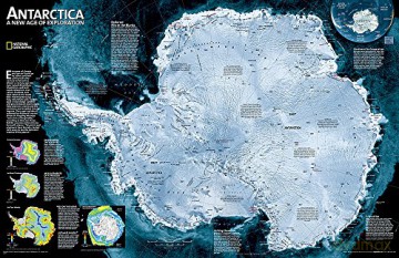 Antarctica Satellite, laminated: Wall Maps Continents (National Geographic Reference Map) [KSIĄŻKA]
