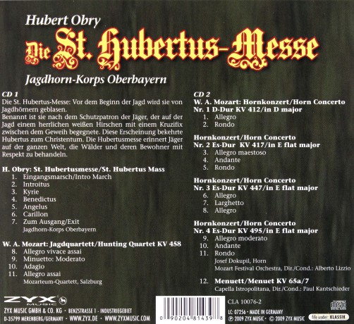 St. Hubertus Messe, Die [2CD]