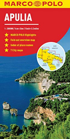 Apulia Italy Marco Polo Map (Marco Polo Maps) - Marco Polo [KSIĄŻKA]