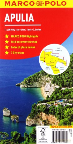 Apulia Italy Marco Polo Map (Marco Polo Maps) - Marco Polo [KSIĄŻKA]