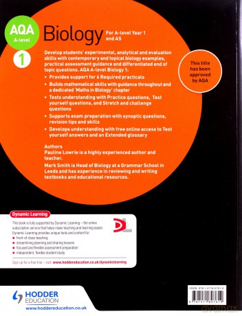 AQA A Level Biology Student Book 1 (AQA A level Science) - Pauline Lowrie [KSIĄŻKA]