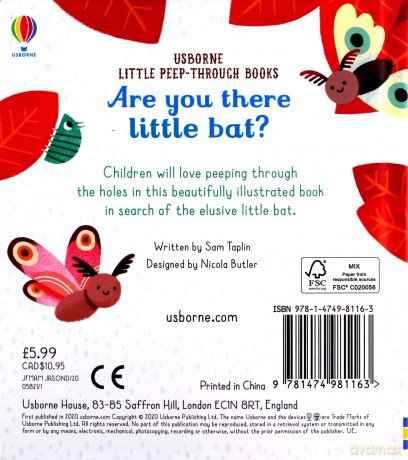 Are You There Little Bat (Little Peep-Through Books): 1 - Sam Taplin [KSIĄŻKA]