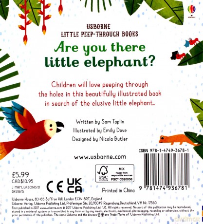 Are you there Little Elephant: 1 (Little Peep-Through Books) - Sam Taplin [KSIĄŻKA]