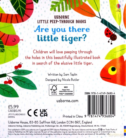 Are You There Little Tiger (Little Peep-Through Books): 1 - Sam Taplin [KSIĄŻKA]
