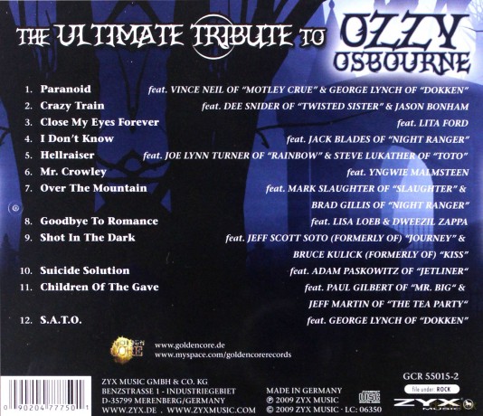 The Ultimate Tribute To Ozzy Osbourne [CD]