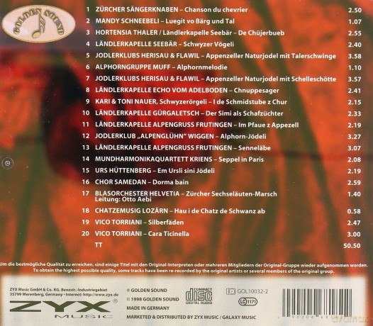 Folk Of The World: Schweiz [CD]