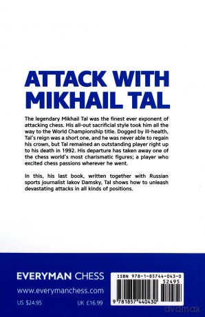 Attack with Mikhail Tal (Cadogan Chess Books) - Mikhail Tal [KSIĄŻKA]