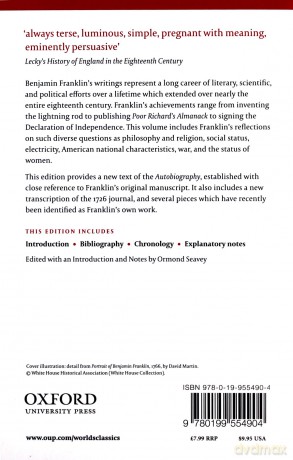 Autobiography and Other Writings (Oxford World's Classics) - Benjamin Franklin [KSIĄŻKA]