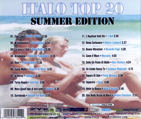 Italo Top 20 - Summer Edition [CD]