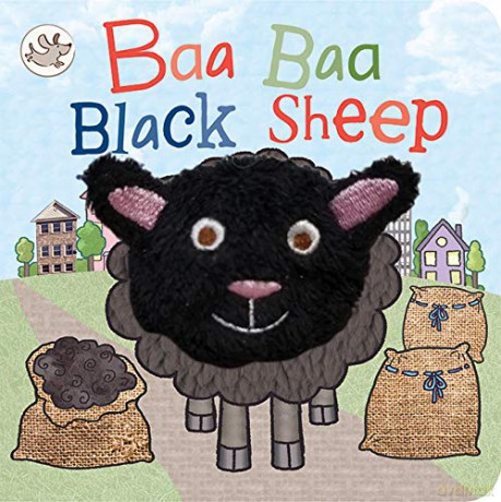 Baa Baa Black Sheep (Finger Puppet Nursery Rhyme Board Book with Sheep puppet for ages 0 and up) - Cottage Door Press [KSIĄŻKA]