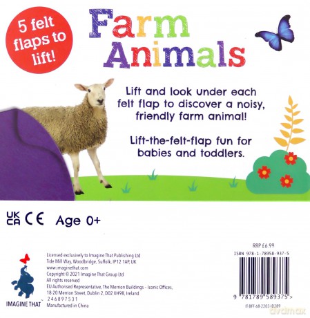 Baby's First Farm Animals (Baby's First Felt Flap Book) - Imagine That [KSIĄŻKA]