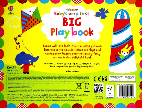 Baby's Very First Big Play Book (Baby's Very First Books): 1 - Fiona Watt [KSIĄŻKA]